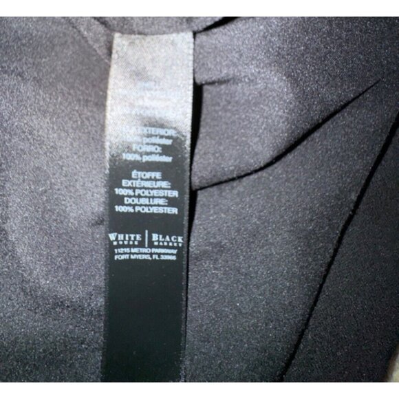 WHBM Suit Jacket Blazer 14 Black Classic Single Button Polyester Washable $199 - Picture 11 of 12